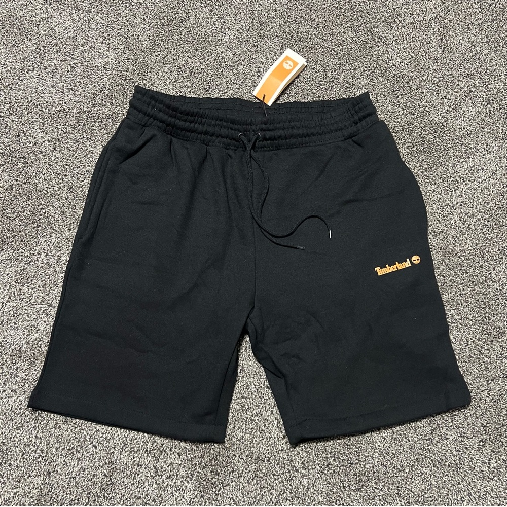 Timberland Men’s Large New Black Sweat Shorts Cotton Shorts